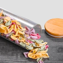 Airtight Glass Jars - Set Of 5 - For Food With Bamboo Lid - NYBC