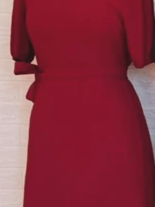 Short Dress - 紅色 - 查看 2