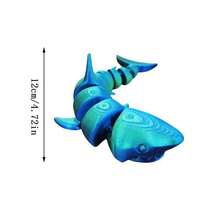 3D Printed Shark Figurine - Floating Resin Decor For Home, Office, And Party - Multicolor - View 6