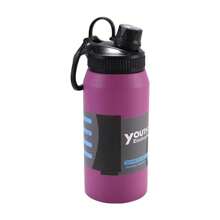 1pc Simple Large Capacity Stainless Steel Insulated Water Bottle Outdoor Hiking Sports Portable Straight Design Water Cup Customized