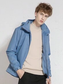 Men Ski Jackets Removable Hooded Raincoat With Fleece Jackets Snow Coat Warm Waterproof Mountain Windbreaker - Blue - View 4