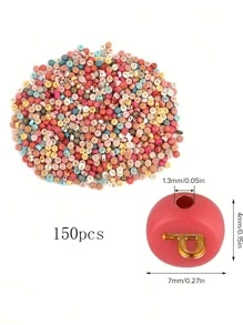 100/1000 piezas, Cuentas con letra para pulseras, Cuentas con letra para pulsera de la amistad, Cuentas con letra doradas de acrílico con forma de letra redonda, Cuentas con letra para hacer pulseras, collares y manualidades DIY, Cuentas con número para pulseras - Multicolor - Ver 9