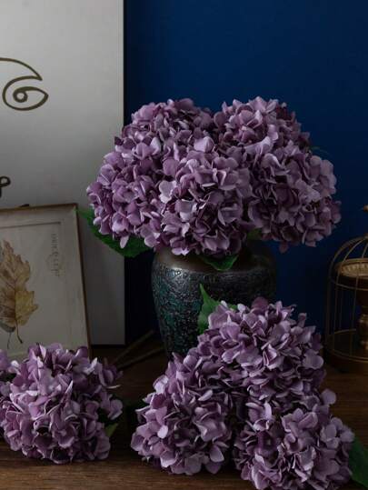 MEHELANY 1pc Realistic Silk Hydrangea Flower Decor, High-Quality Artificial Flower Suitable For DIY Wedding Bouquet, Party, Home, Kitchen, Garden, Hotel, Office, Also Great For Spring Occasions Like Valentine's Day, Mother's Day, Back To School Decoration, DIY Wreath, And As A Gift