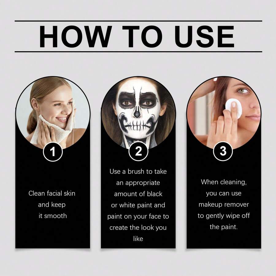 1set Halloween Body Painting Oil Painting Party Face Painting Makeup