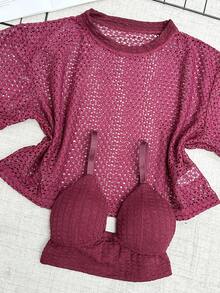 Bubble Top Set - Burdeos - Ver 4