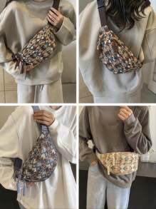 Unisex Waist Pack Crossbody Bag, Travel Hiking Running Fanny Pack, Fits Any Smartphone Wallet, Plaid Pattern, Fashion
