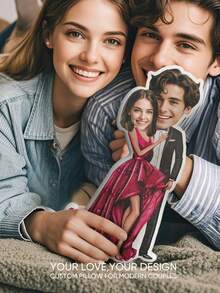 1個個性化造型枕頭有趣有趣的禮物,附有照片名稱文本定制照片枕頭,花朵枕頭配文本情人節禮物,獨特的男女朋友丈夫妻子她/他禮物,非常適合生日,週年紀念日,情人節,畢業典禮,婚禮,母親節,父親節,聖誕節 - 情侶11 - 查看 3