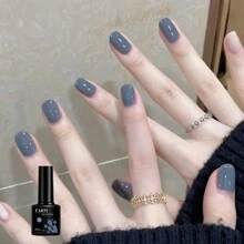 TARTU 6支装8毫升蓝色指甲油凝胶套装，全息闪粉6色凝胶指甲油套装，可卸除，适用于UV/LED灯，适合沙龙美甲和居家DIY美甲，送给女孩的礼物