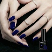 TARTU 6支装8毫升蓝色指甲油凝胶套装，全息闪粉6色凝胶指甲油套装，可卸除，适用于UV/LED灯，适合沙龙美甲和居家DIY美甲，送给女孩的礼物