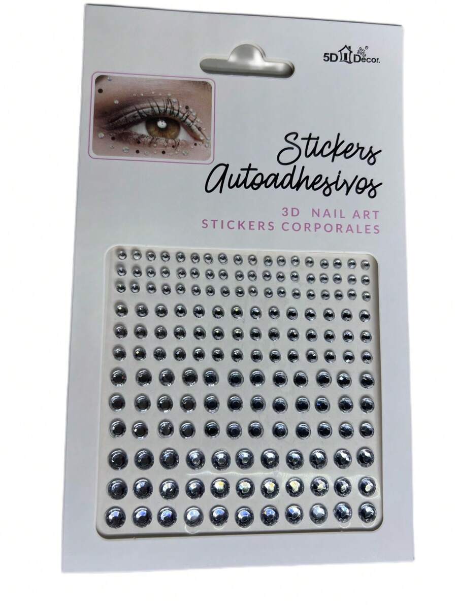 Loren's importados Adhesive Rhinestones For Makeup, Arts And Fantasy – Pack Of 132 Pieces - 白色 - 查看 1
