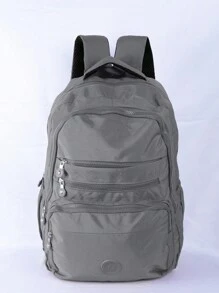 Large Backpack 5 Compartments Durable Travel Gym Work College - 灰色 - 查看 2