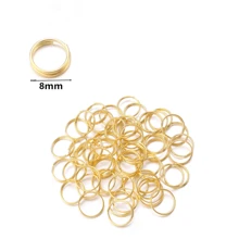 100-200 个/包 6/8/10/16 毫米双环铁环连接器钥匙链 DIY 工艺配件 - 雙掛圈 - 查看 18