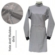 Surgical Uniform Anti-Fluid Repellent Gown - 灰色 - 查看 1