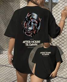 Vintage Basic T-Shirt  Album Popular One Of The Girls - 黑色 - 查看 2