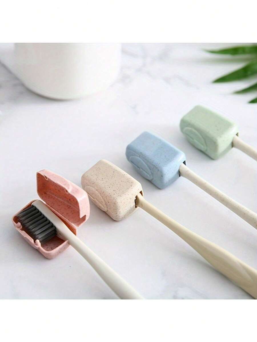 4pcs Portable Toothbrush Head Covers, Toothbrush Protector Travel Case Accessories For Home, Business Trip, Daily Use And Outdoor Travel - 4pcs Multicolor - View 1