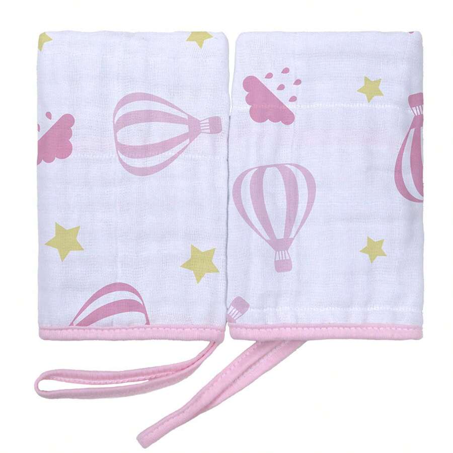Baby Joy Soft Bib Burp Cloth 2 Units - Màu hồng gỉ - Xem 1