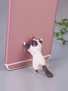 3 件套便携式通用可爱猫咪吸盘手机支架 - 彩色 - 查看 6