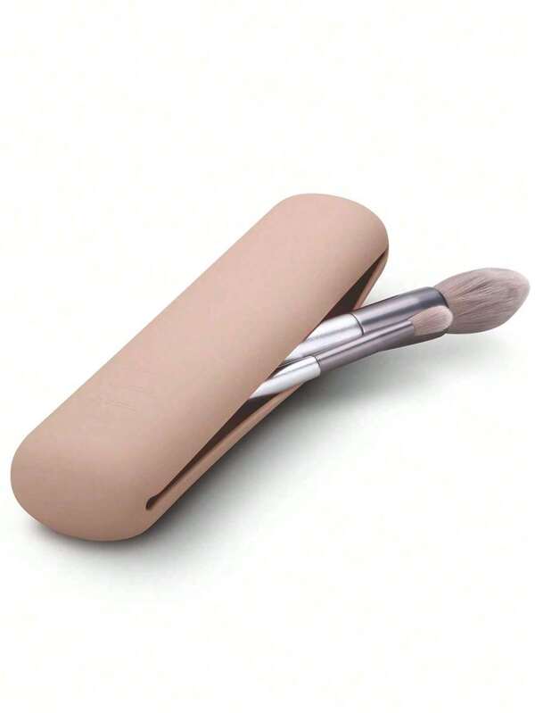 1pc Travel Makeup Brush Case, Portable Makeup Brush Cosmetics Holder, Soft And Comfortable Makeup Brush Storage Box, Fashionable And Beautiful Makeup Brush Bag, Waterproof Makeup Bag Makeup Bags Makeup Organizer Make Up Organizer Makeup Storage