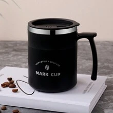 Double Wall Insulated Mug With Lid, General Office Coffee Cup With Lid - 480ml - View 6