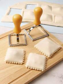 1 pieza Cortador de raviolis, prensa de repostería, molde, dispositivo de repujado de encaje para empanadillas, molde para hacer raviolis, sello de raviolis, molde para galletas, herramienta de cocina para hornear - Multicolor - Ver 12