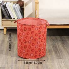 1pc Extra Large Laundry Basket, Foldable Storage Basket, Organizer Bin. Waterproof Liner With Crease, Does Not Affect Usage.Laundry Hamper,Washing Basketbathroom Organizer,Basket,Storage Basket,Foldable Laundry Basket