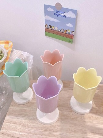 1 pieza Soporte para brochas de maquillaje con diseño de tulipán, regalo de cumpleaños, regalos para mujeres, regalos de Navidad, ideas de regalo para mujeres