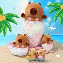 LALAFANFAN 32cm/12.6 In Juguete de peluche de Capibara Sirena - Criatura oceánica caprichosa para coleccionistas - Ver 3