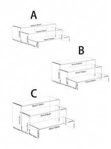 3 件=1 套/4 件=1 套多功能亚克力甜点展示架，设计，多色 U 形，适用于圣诞节、生日、感恩节派对 - 彩色 - 查看 2