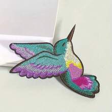 1pc Vibrant Multicolor Magpie Bird Embroidery Badge Patches - Iron-On Appliques For DIY Clothing, Hats, Coats, Dresses, And Fabric Decor - Easy To Use, Durable, And Long-Lasting Cloth Stickers