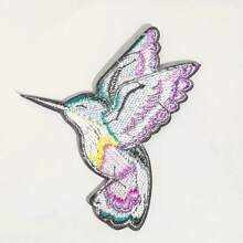 1pc Vibrant Multicolor Magpie Bird Embroidery Badge Patches - Iron-On Appliques For DIY Clothing, Hats, Coats, Dresses, And Fabric Decor - Easy To Use, Durable, And Long-Lasting Cloth Stickers