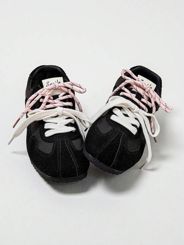 MASKERT Zapatos casuales de moda multifuncionales para mujer con suelas planas de goma, zapatos tipo tabla casual, para combinar diariamente con calzado casual