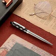 1pc Metal Rotating Ball Pen, Creative Gift & Promotional Pen - Multicolor - View 19