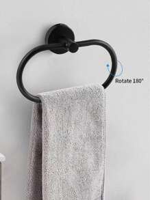 1 件不锈钢毛巾环，浴室毛巾架和挂钩，浴室时尚毛巾架，壁挂式，坚固 - 彩色 - 查看 6