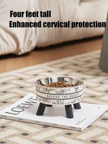 1 件装加高宠物碗，不锈钢狗/猫食碗和水碗，颈部友好型设计