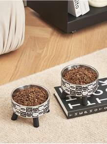 1 件装加高宠物碗，不锈钢狗/猫食碗和水碗，颈部友好型设计