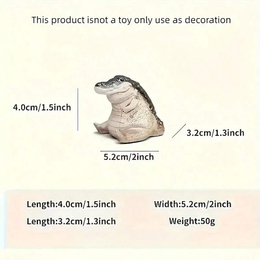 1 Piece, Miniature Realistic Crocodile Figurine Decorative Statue For