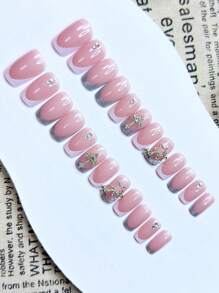 24 Stück Set weiße & silberne Kreuz- & Stern-förmige Nail Art Dekorationen, modisch für Geschäft, Date, Party, Geburtstag, Feiertag, täglichen Gebrauch Aufklebe-Nägel Nagelbedarf Nägel