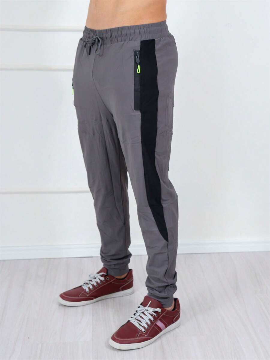 Men's Quick-Drying Stretch Pants - 灰色 - 查看 1