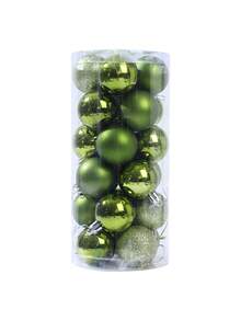 24 件圣诞饰品 - 彩色塑料电镀圣诞树球饰品、圣诞树装饰、圣诞家居装饰、圣诞快乐、万圣节、万圣节装饰 - 彩色 - 查看 10