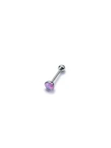 1pc Hypoallergenic 316L Titanium Steel Tongue Barbell, Fish Scale Gradients, 8/10/12/14/16mm Length, 7mm Diameter, 5mm Ball, 14G, Body Jewelry Piercing
