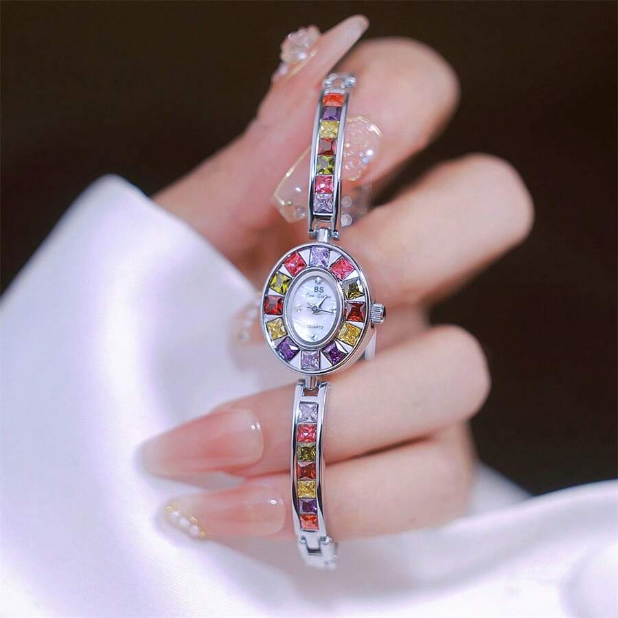 新品上市 彩虹渐变表带石英奢华女士手表 - 彩色 - 查看 1