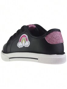 Molekinha Girls' Casual Sneakers With Side Detail And Glitter - Black/Pink - 2732.204 - 黑色 - 查看 2
