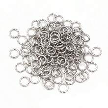 50pcs Stainless Steel 1/1.2mm Thick 6-14mm Twist Open Jump Rings For DIY Jewelry Making Findings For Earrings Necklace - Steel - View 3