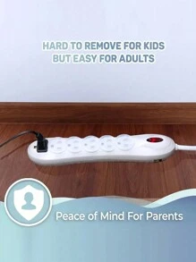 1/5/10 件家用电源插座盖，带隐藏式手柄，可防止触电 - 彩色 - 查看 8