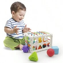 Jouets Montessori pour enfants d'1 an, cube d'activités pour bébé, jouet de tri des formes, jouets d'apprentissage et de développement pour tout-petits, cadeaux d'anniversaire pour filles et garçons
