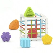 Jouets Montessori pour enfants d'1 an, cube d'activités pour bébé, jouet de tri des formes, jouets d'apprentissage et de développement pour tout-petits, cadeaux d'anniversaire pour filles et garçons