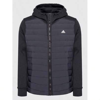  Men's Adidas Varilite Hybrid Down Jacket FURTHER REDUCED PRICE FROM £69.99 NOW ONLY £59.95 Hooded FREE UK DELIVERY Hooded Jacket Full Zip With High Neck Drawcord To Adjust Hood Side Zip Pockets Built In Headphone Channels Elastic Hem 65%Cotton/35 &Amp; Polyester