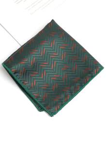 1pc Polyester Striped Pocket Square/Handkerchief, Seasonal