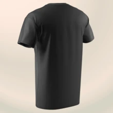 Women's Basic Cotton T-Shirt With Owl Heart Love Print - màu đen - Xem 2