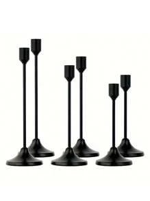 3szt/6szt Metalowe Żelazo Galwanizacja Światło Luksusowy Świecznik Dekoracja Ślubna Świeca Kolacja Impreza Stół Świecznik Dekoracja Dekoracja Domu - Wielokolorowe - Zobacz 9